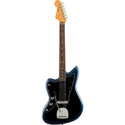 Foto van Fender american professional ii jazzmaster lh dark night rw linkshandige elektrische gitaar met koffer