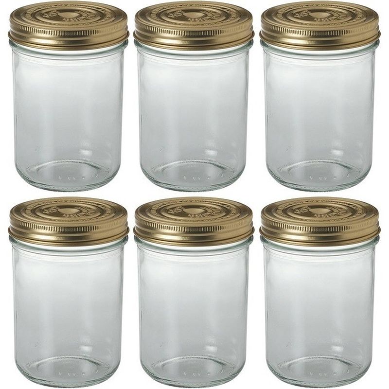 Foto van 6x luchtdichte weckpotten transparant glas 750 ml - weckpotten