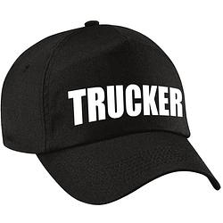 Foto van Carnaval verkleed pet / cap trucker chauffeur zwart voor dames en heren - verkleedhoofddeksels
