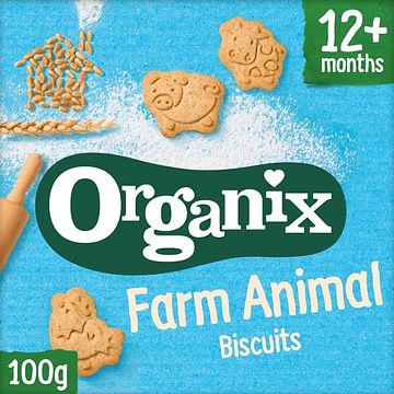 Foto van Organix boerderijdieren koekjes babysnack 1+jr bij jumbo