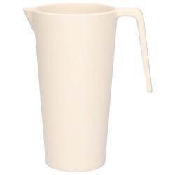 Foto van Schenkkan/waterkan - creme wit - 1500 ml - melamine - d10 x h21 cm - schenkkannen