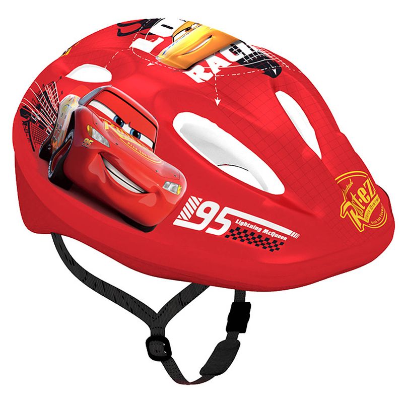 Foto van Disney fiets-/skatehelm cars jongens rood maat 52/56 cm