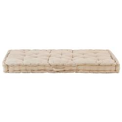 Foto van The living store palletbankkussen - 120 x 80 x 10 cm - beige