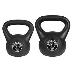 Foto van Gorilla sports kettlebells - kunststof - 12 kg & 16 kg - set van 2