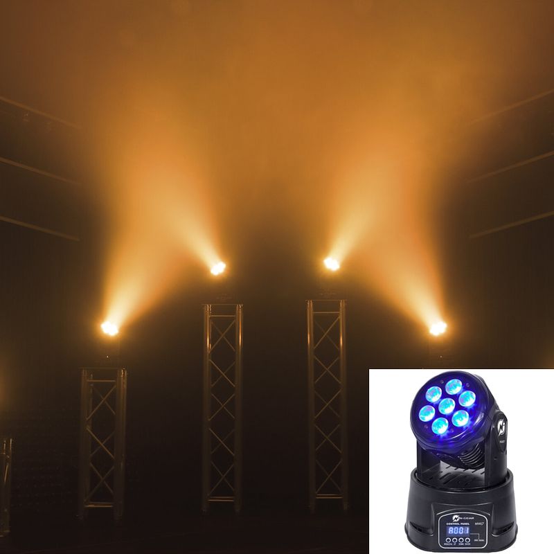 Foto van N-gear move wash light 7 led moving head