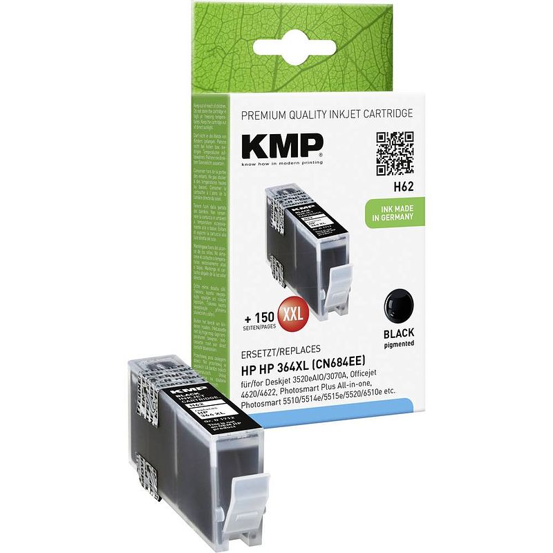 Foto van Kmp cartridge vervangt hp 364xl compatibel zwart h62 1712,0001