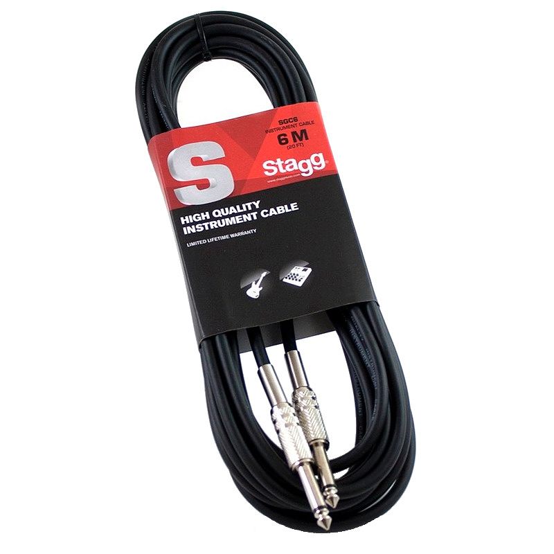 Foto van Stagg sgc6 instrumentkabel jack-jack 6 meter