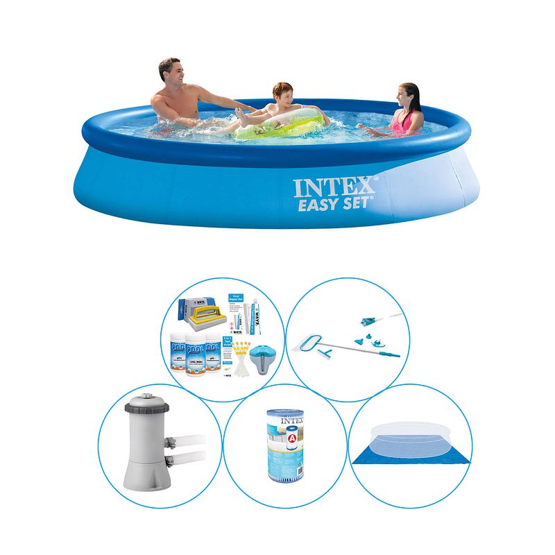 Foto van Zwembad inclusief accessoires - 6-delig - intex easy set rond 366x76 cm