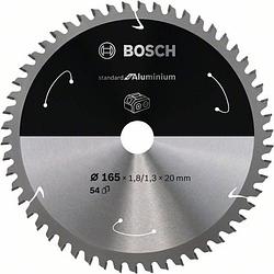 Foto van Bosch accessories bosch 2608837763 cirkelzaagblad 165 x 20 mm aantal tanden: 54 1 stuk(s)