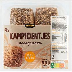 Foto van Jumbo kampioentjes meergranen 4 stuks