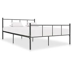 Foto van Vidaxl bedframe metaal grijs 160x200 cm