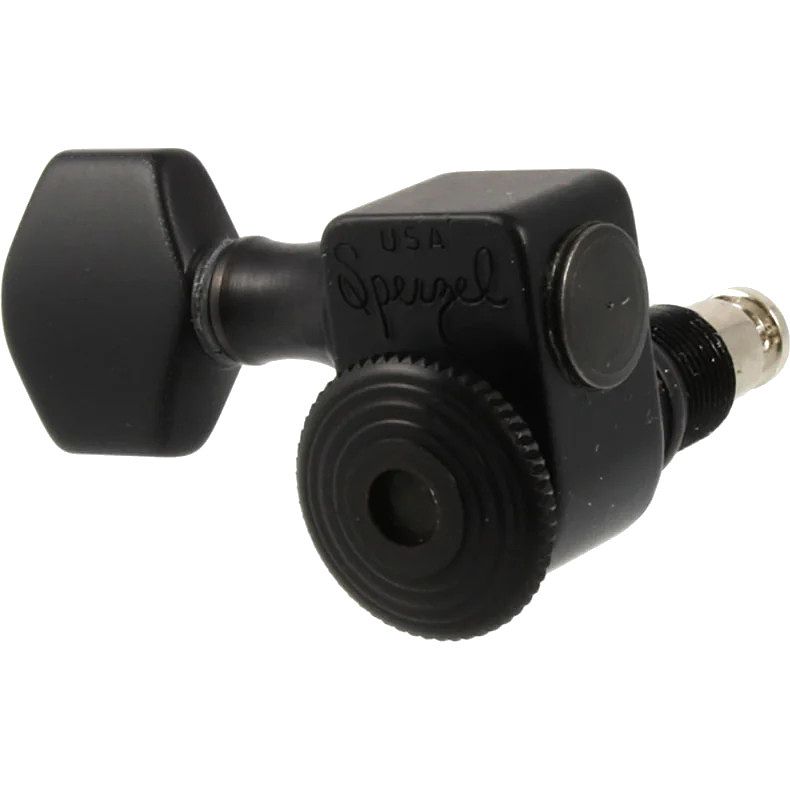 Foto van Sperzel locking tuners 6-in-line left handed satin black stemmechanieken voor linkshandige gitaar (set van 6)