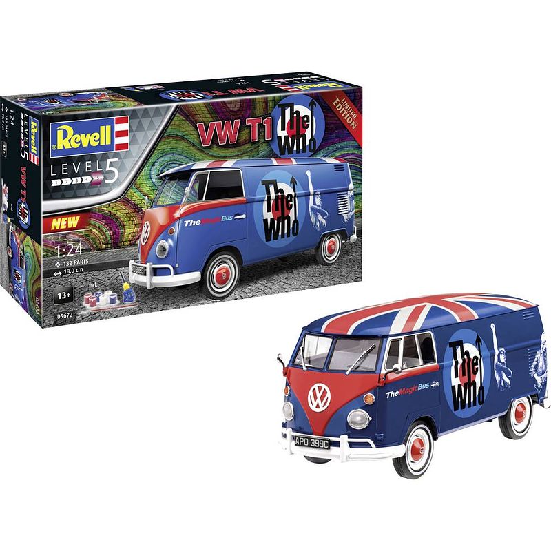 Foto van Revell rv 1:24 geschenkset vw t1 the who 1:24 bus