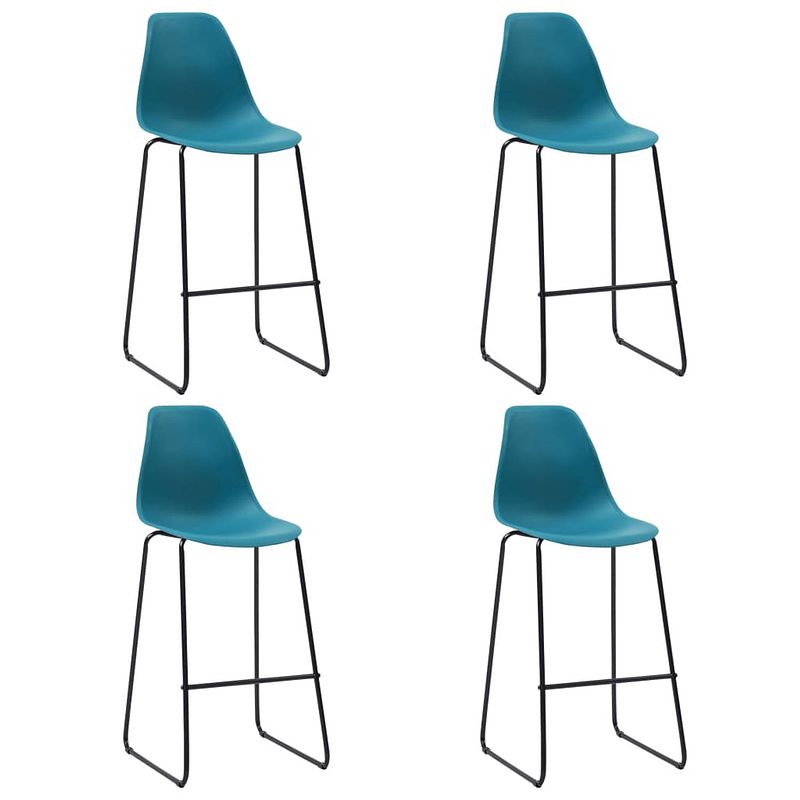 Foto van Vidaxl barstoelen 4 st kunststof turquoise