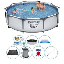 Foto van Bestway steel pro max rond 305x76 cm - zwembad comfort pakket