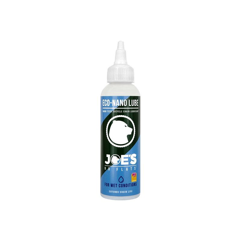 Foto van Joe'ss no flats eco nano lube 125ml (druppelfles) voor natte condities