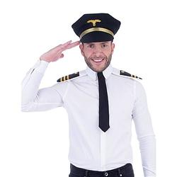 Foto van Volwassenen verkleed set voor piloot 3-delig - verkleedattributen