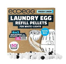 Foto van Eco egg laundry egg refill pellets fresh linen - voor witte en licht gekleurde was