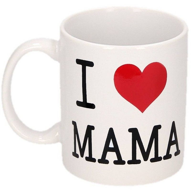 Foto van I love mama beker/ mok - 300 ml - moederdag cadeau