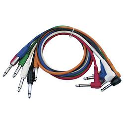 Foto van Dap fl14 gekleurde patchkabels 30 cm haakse plug (6 stuks)