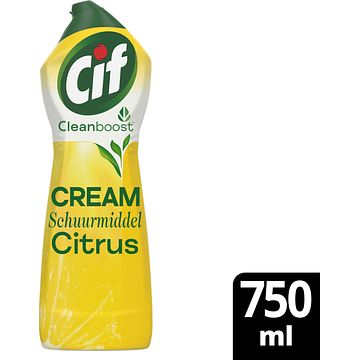 Foto van Cif cleanboost schuurmiddel cream citroen 750ml bij jumbo