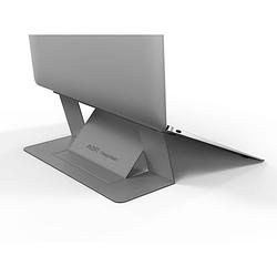 Foto van Moft laptopstandaard - zilver grijs - opvouwbaar - draagbare en verstelbare laptop stand - laptop verhoger