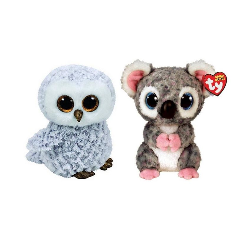 Foto van Ty - knuffel - beanie boo'ss - owlette owl & karli koala