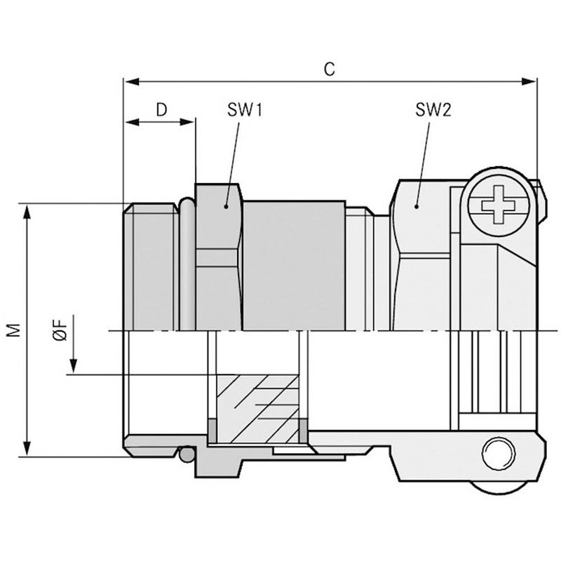 Foto van Lapp 52106810 wartel m20 messing messing 50 stuk(s)