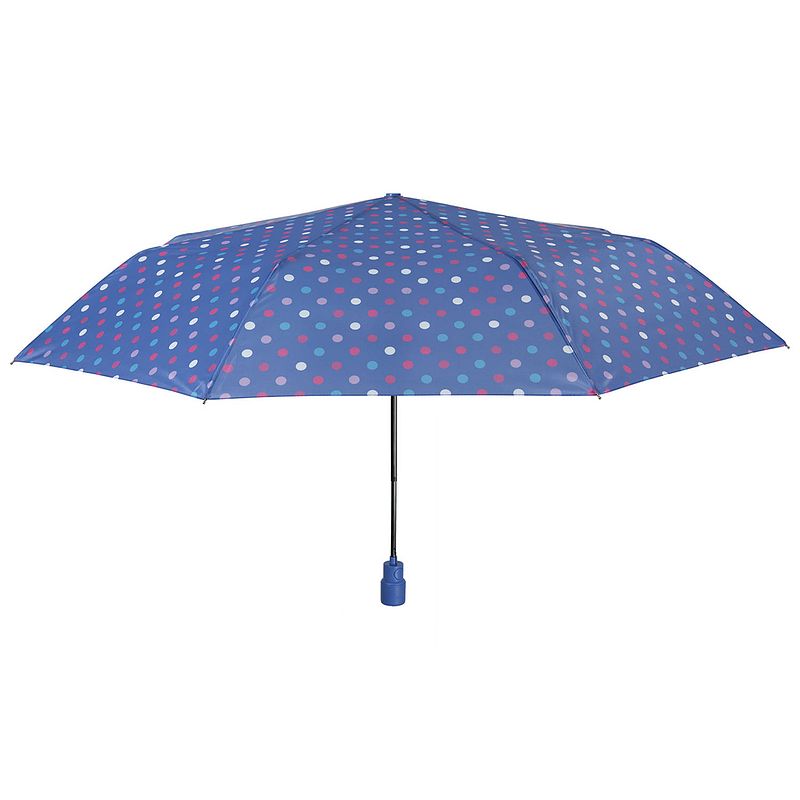 Foto van Perletti mini-paraplu stippen 99 cm polyester blauw