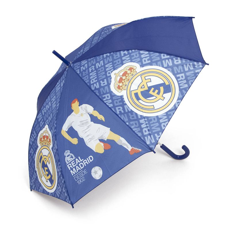 Foto van Real madrid cf paraplu junior 58 cm blauw/geel