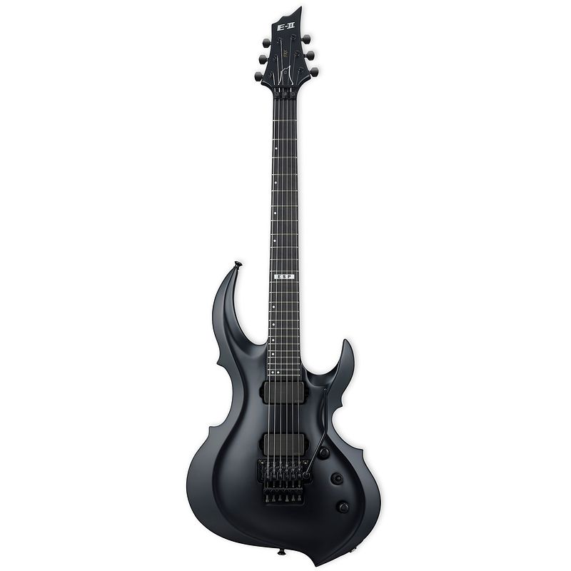 Foto van Esp e-ii frx black satin elektrische gitaar met koffer