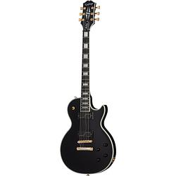 Foto van Epiphone matt heafy origins les paul custom ebony elektrische gitaar met koffer