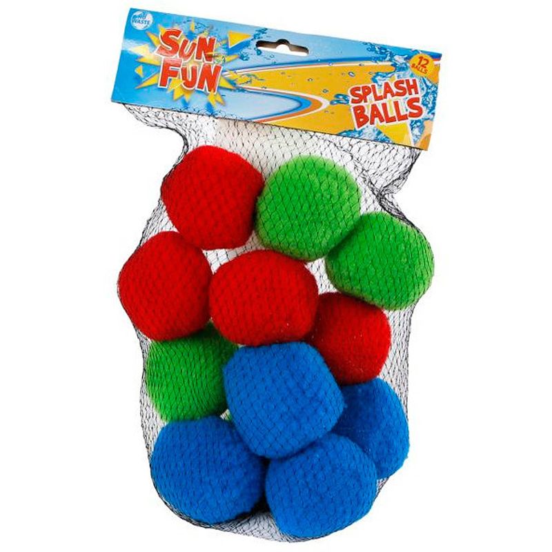 Foto van Sun fun splashballen foam groen/rood/blauw 12 stuks