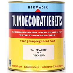 Foto van Hermadix - tuindecoratiebeits 717 taupe white 750 ml