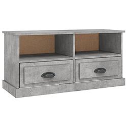 Foto van The living store tv-meubel - betongrijs - 93 x 35.5 x 45 cm - praktisch ontwerp