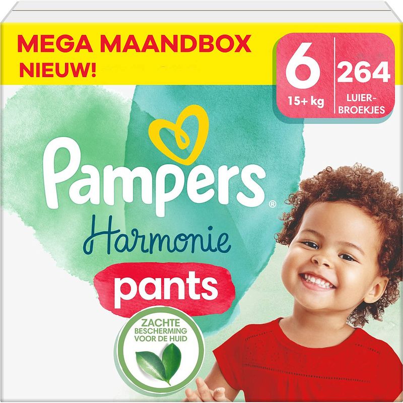 Foto van Pampers - harmonie pants - maat 6 - mega maandbox - 264 stuks - 15+ kg