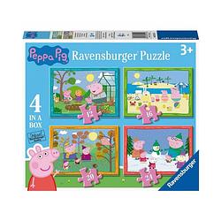 Foto van Ravensburger 4-in-1 kinderpuzzel peppa big: 4 seizoenen (12+16+20+24 stukjes)