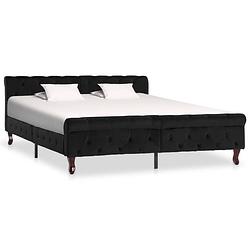 Foto van Vidaxl bedframe fluweel zwart 160x200 cm