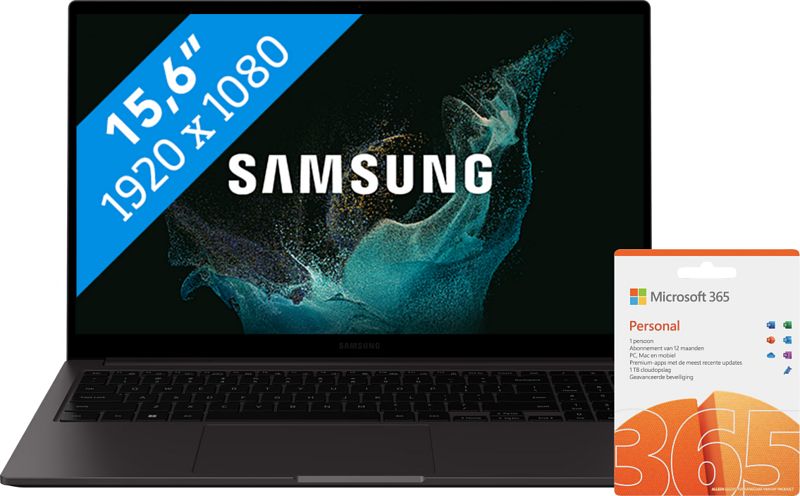 Foto van Samsung galaxy book2 15 np750xed-kb2nl + 1 jaar office 365 personal