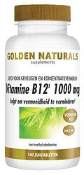 Foto van Golden naturals vitamine b12 1000mcg zuigtabletten