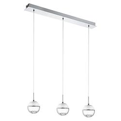 Foto van Eglo montefio 1 hanglamp - led - 87 cm - grijs/wit