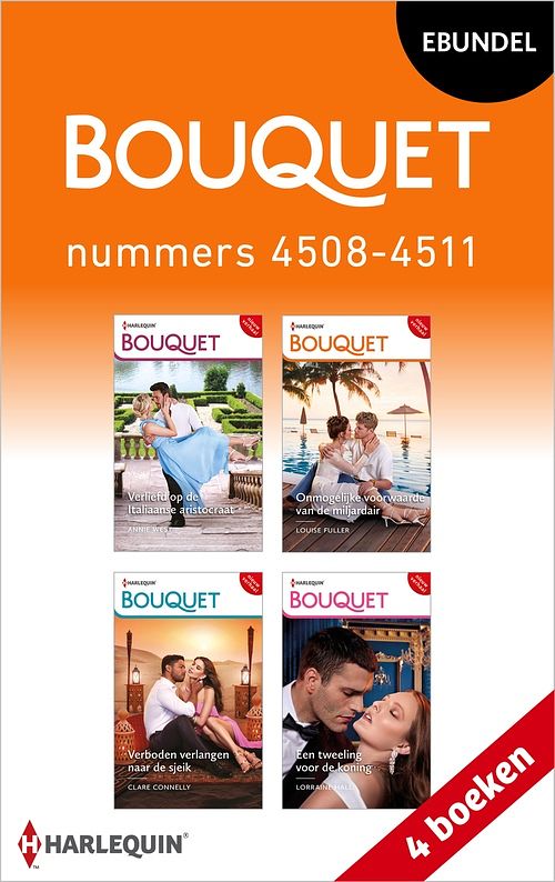 Foto van Bouquet e-bundel nummers 4508 - 4511 - annie west, louise fuller, clare connelly, lorraine hall - ebook