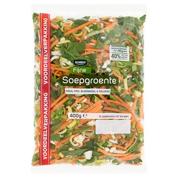 Foto van Jumbo fijne soepgroente 400 g voordeelverpakking