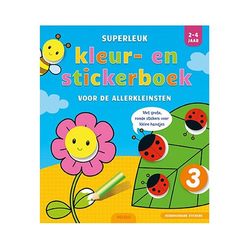 Foto van Superleuk kleur- en stickerboek voor de