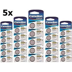 Foto van 25 stuks (5 blisters a 5st) - camelion cr2025 3v lithium knoopcel batterij