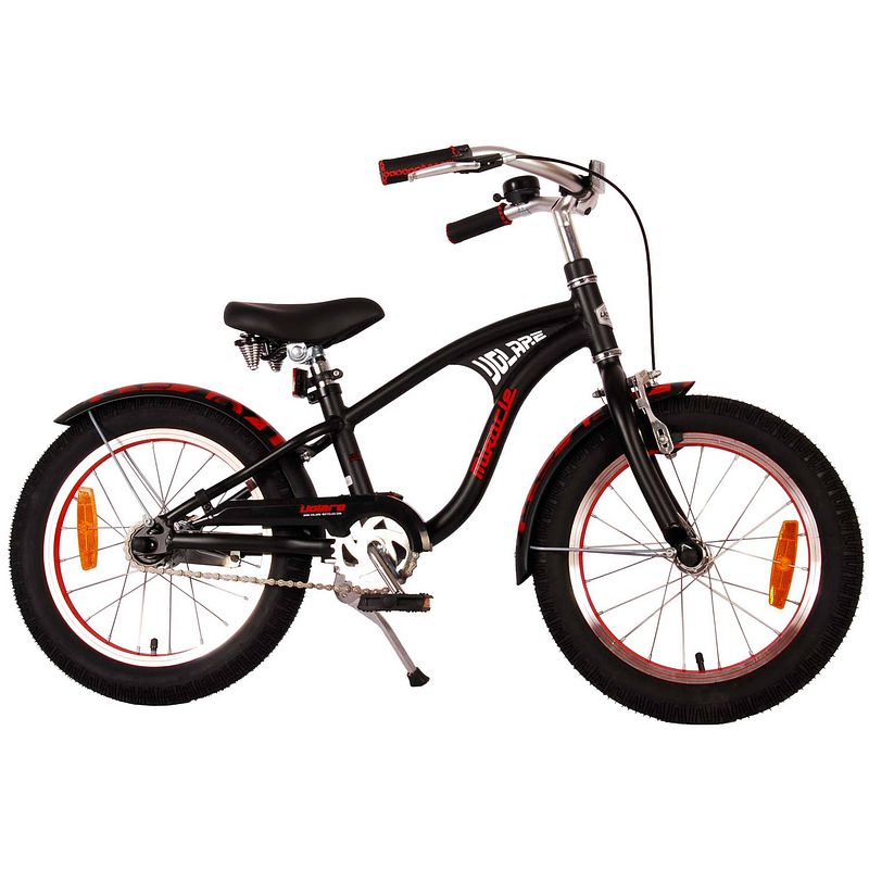 Foto van Volare miracle cruiser kinderfiets - jongens - 16 inch - mat zwart