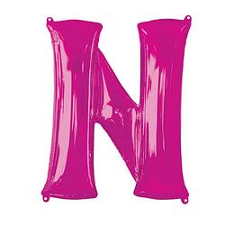 Foto van Amscan folieballon letter n 60 x 81 cm roze