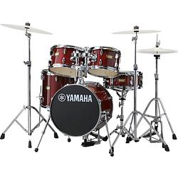 Foto van Yamaha junior kit manu katche drumstel cranberry red