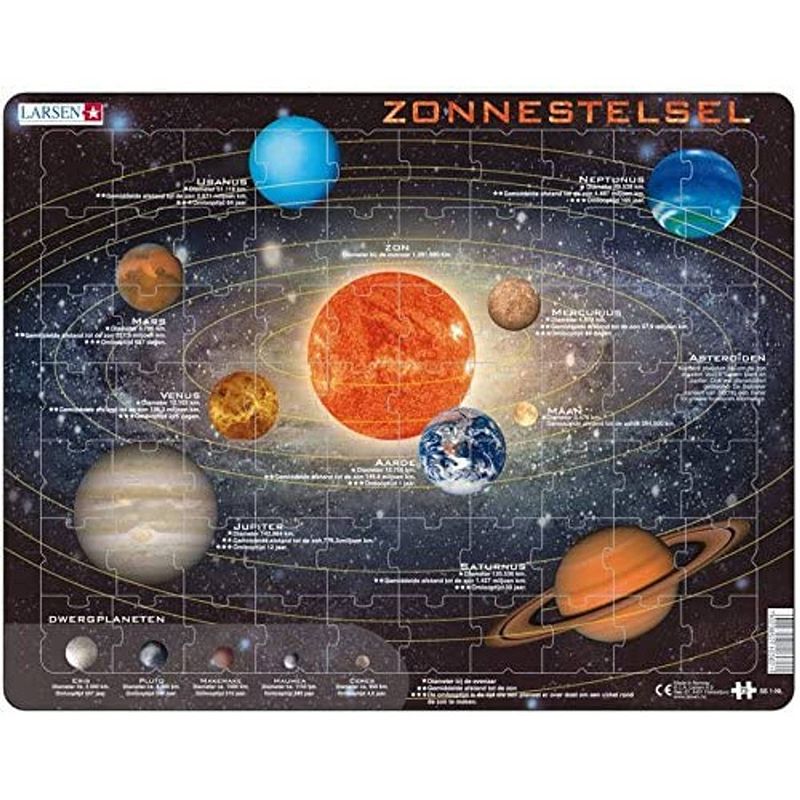 Foto van Larsen legpuzzel maxi zonnestelsel 70 stukjes