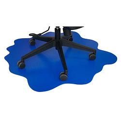 Foto van Vloerbeschermer - splash - harde vloer - 105x105 cm - blauw